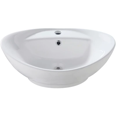 Abbildung von welltime Aufsatzwaschbecken &quot;Bilbao&quot;, mit Überlauf, oval, Breite 60 cm