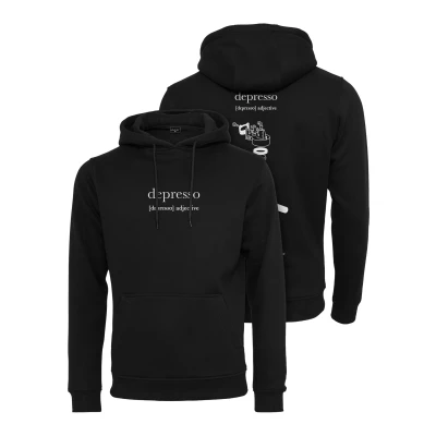 Abbildung von Mister Tee Depresso Kapuzenpullover, Herren, Größe: Large, Black