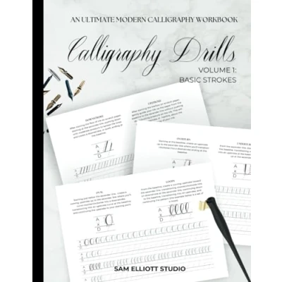 Abbildung von Calligraphy Drills Workbook Volume 1: Basic Strokes: The Quickest Way To Improve Your Practice Book (How Calligraphy)