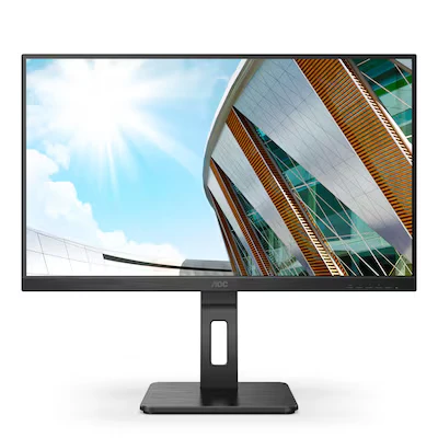 Abbildung von AOC U27P2 27 Zoll UHD Monitor, höhenverstellbar (3840x2160, 60 Hz, HDMI, DisplayPort, USB Hub) schwarz