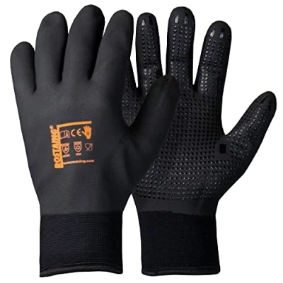 Abbildung von Rostaing Handschuhe WINTERPRO Ein Paar Arbeitshandschuhe Schwarz Winter Ideal für Arbeiten in nassen und kalten Umgebungen Wasserdicht Komfort Kältebeständig