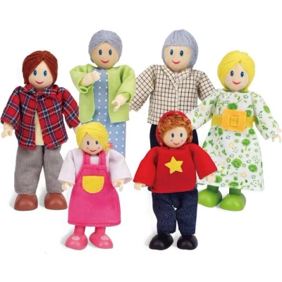 Abbildung von Hape Puppenfamilie Helle Hautfarbe Unisex Puppe für Kinder, Größe: One Size, Mehrfarbig