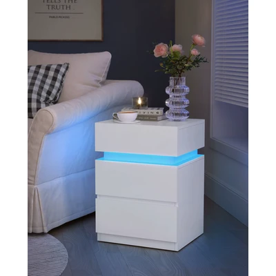 Abbildung von VASAGLE Nachttisch (1 St), mit LED Beleuchtung, einstellbare Farben