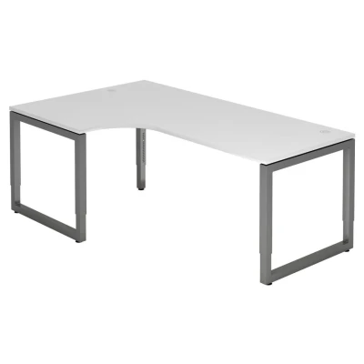 Abbildung von HAMMERBACHER höhenverstellbarer Schreibtisch VRS82/W/G weiß