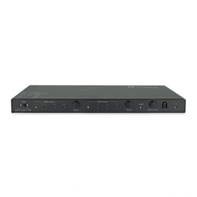 Abbildung von FeinTech VAX04201 HDMI eARC Pass Matrix Switch 4x2 für Soundbar und 2 Displays 4K 60Hz Dolby Vision Atmos