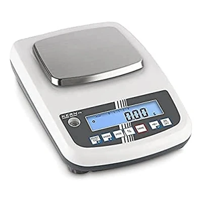Abbildung von KERN Serie PFB Kunststoff Präzisionswaage mit Komfortabler Bedienphilosophie, 6000g Wägebereich, 0,1g Ablesbarkeit, 210mm x 315mm 90mm