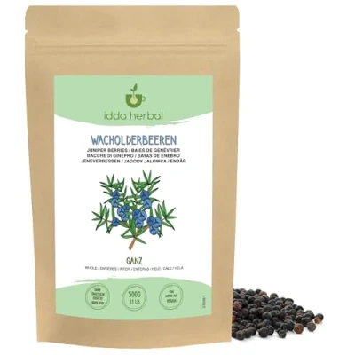 Abbildung von Wacholderbeeren getrocknet (500g), ganz, Roh und ungesüßt, 100% Natürlich rein, Vegan