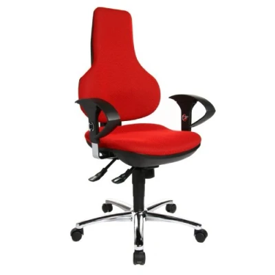 Abbildung von Topstar Bürostuhl Ergo Point SY Deluxe inkl. höhenverstellbare Armlehnen rot