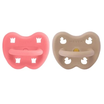 Abbildung von HEVEA Naturkautschuk Schnuller Kiefergerecht, 3 36 Monate hygienisches einteiliges Design für Neugeborene bis Kleinkinder, BPA frei, weich &amp; langlebig 2er Pack (Samsø)