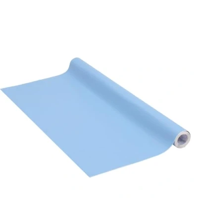 Abbildung von Venilia Klebefolie Uni Matt Karibik Blau Dekofolie Möbelfolie Tapeten selbstklebende Folie, PVC, ohne Phthalate, blau, 45cm x 2m, 160µm (Stärke: 0,16mm), 53301