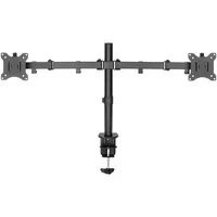 Abbildung von DIGITUS Monitorhalterung Tischklemme 2 Monitore Bis 32 Zoll 3X 8 kg VESA 75x75, 100x100 Schwarz