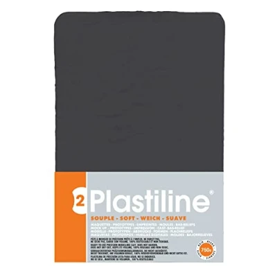 Abbildung von J. Herbin 7950T Plastiline, 750g, Härte weich, ideal zum Modellieren, 100% wiederverwendbar, Schwarz