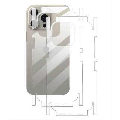 Abbildung von GIOPUEY[2 Stück Rückseite Folie Kompatibel mit iPhone 14 Pro Max, Max Schutzfolie, Weiches TPU, Dünn, Hohe Transparenz, Schützende Grenze transparent