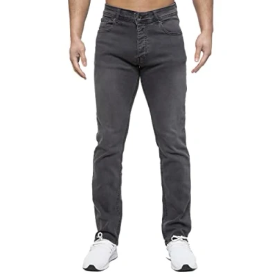 Abbildung von 989Zé ENZO Herren Jeans, Stretch, gerades Bein, normale Passform, klassische Denim alle Taillengrößen, grau, 38 W / 34 L