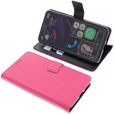Abbildung von foto kontor Tasche kompatibel mit Beafon M6S Book Style pink Schutz Hülle Buch