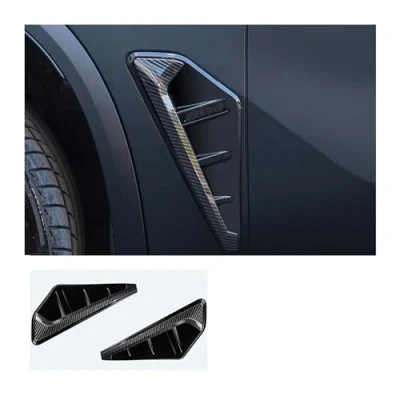 Abbildung von Auto Außen Lufteinlässe Für B&amp;MW X5 G05 2018 2022 Seite Fender Vent Air Abdeckung Trim Aufkleber (Farbe : Carbon Black 1 Pair)