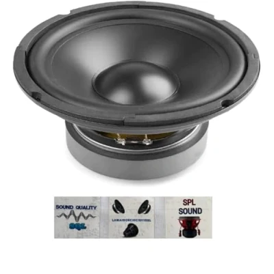 Abbildung von 1 Fenton 902.208 WPP20 Lautsprecher tieftöner 20 cm 200 mm 8&quot; Durchmesser 100 watt rms max 8 ohm empfindlichkeit 90 db gummiaufhängung, STK + 3 kostenlose Aufkleber
