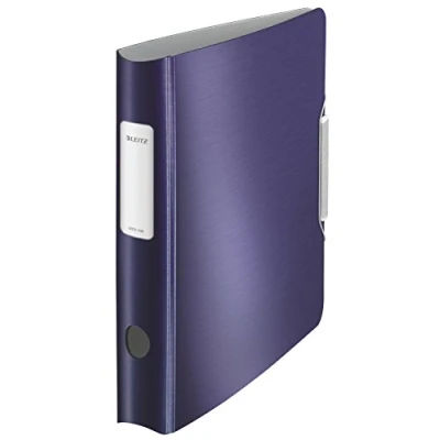 Abbildung von LEITZ Aktenordner 180 Active Style 1109, Ordner schmal, Alu Optik, aufgeklebtes Rückenschild