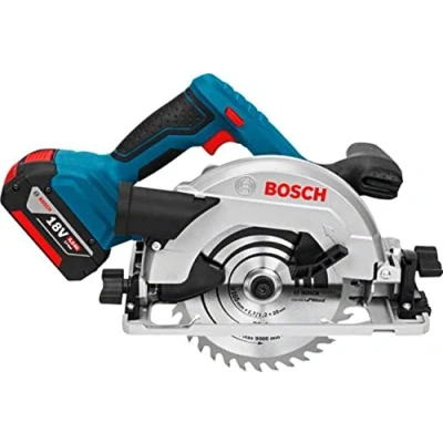 Abbildung von BOSCH Akku Handkreissäge Kreissäge GKS 18V 57 G, mit 2 x 4.0 Ah Li IonAkku, L BOXX