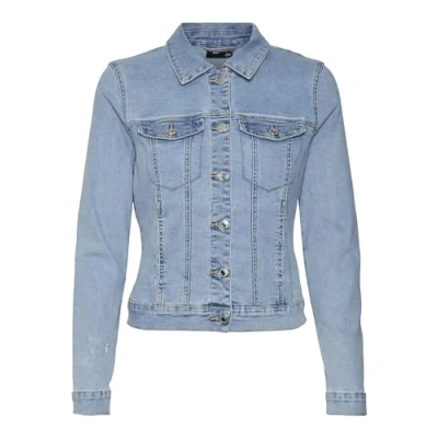 Abbildung von Vero Moda Vmluna LS MIX GA NOOS Jeansjacke, Damen, Größe: Large, Light blue denim