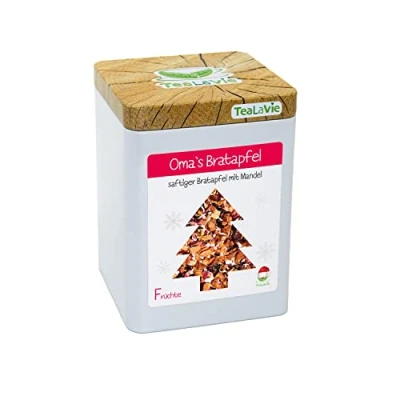 Abbildung von TEALAVIE Wintertee Oma&#039;s Bratapfel saftiger Apfel mit Mandel und Zimt 100g Dose loser Früchte Tee