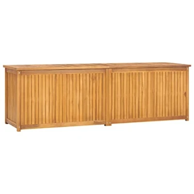 Abbildung von vidaXL Gartenbox Aufbewahrungsbox Auflagenbox Kissenbox Box Kiste Truhe Gartentruhe Holztruhe Gartenmöbel 175x50x55cm Massivholz Teak