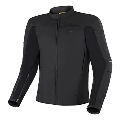 Abbildung von SHIMA SHADOW TFL Motorradjacke Herren Premium Biker Lederjacke Belüftet mit CE Rücken, Schulter und Ellbogen Protektoren, verstärkte Doppelnähte, Kühltechnik (Schwarz, XXL)