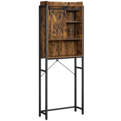 Abbildung von VASAGLE Badregal Toilettenregal, Badezimmerregal, mit Schrank, Stahlgestell