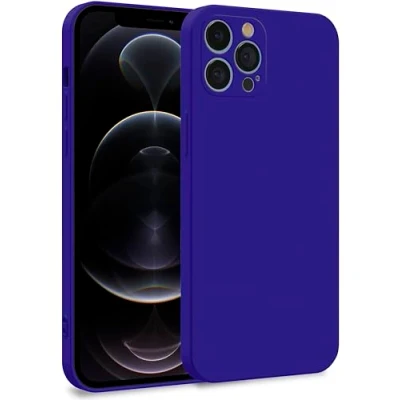 Abbildung von MyGadget Hülle für iPhone 12 Pro Zweilagige Handyhülle mit Kameraschutz Cover Innenfutter &amp; Silikon außen Dunkel Lila