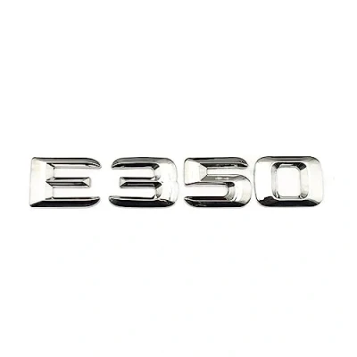 Abbildung von 3D ABS Schwarze Auto Buchstaben, hinterer Kofferraum Abzeichen Logo, E350 CDI 4matic Emblem Aufkleber, kompatibel for Mercedes Benz W212 W213 Zubehör (Color : Silver)