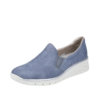 Abbildung von Rieker Slipper, Damen, Größe: 38, Blau Schuhe