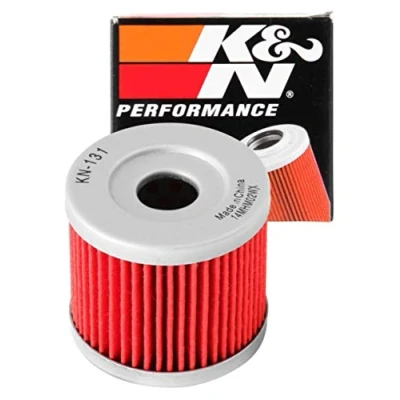 Abbildung von K&amp;N Powersports Ölfilter Kartusche 44x40mm kompatibel mit Suzuki, Hyosung (KN 131) Rot