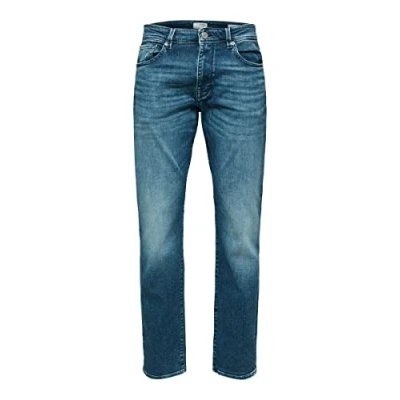 Abbildung von SELECTED HOMME Herren Slh196 straightscott 31601 M.blue W Noos Jeanshose, Medium Blue Denim 16087781, 38W / 34L EU