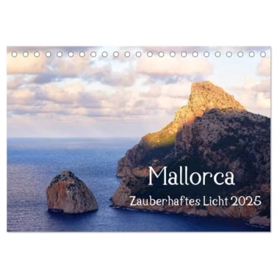 Abbildung von Mallorca Zauberhaftes Licht (Tischkalender 2025 DIN A5 quer), CALVENDO Monatskalender: Mallorcas stille Seite