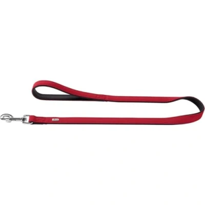 Abbildung von HUNTER SOFTIE Führleine für Hunde, Kunstleder, mit Handschlaufe, 2,0/100 cm, rot