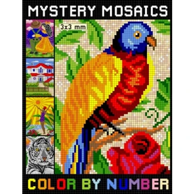 Abbildung von Mystery Mosaics Color By Number: Pixel Art Numbered Designs for Relaxation (Mosaic Number Coloring Book Adults)