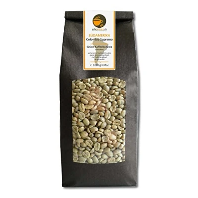 Abbildung von Rohkaffee Grüner Hochland Kaffee Colombia Supremo (grüne Kaffeebohnen 1000g) GMP zertifiziert