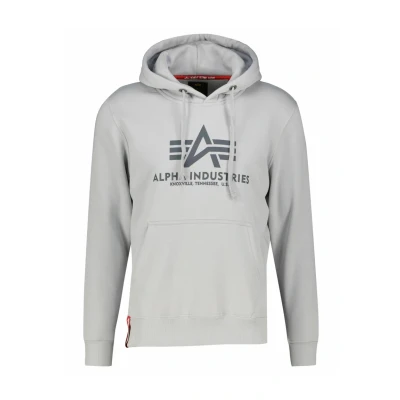 Abbildung von Alpha Industries Basic Kapuzenpullover, Herren, Größe: Large, Hellgrau