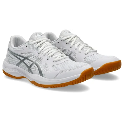 Abbildung von Asics Upcourt 6 Multicourt Tennisschuh, Damen, Größe: 43.5, White/pure silver Schuhe