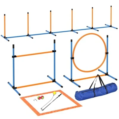 Abbildung von Agility Set Hunde 7 teilig Ausrüstung für Hundetraining Steckhürdenset
