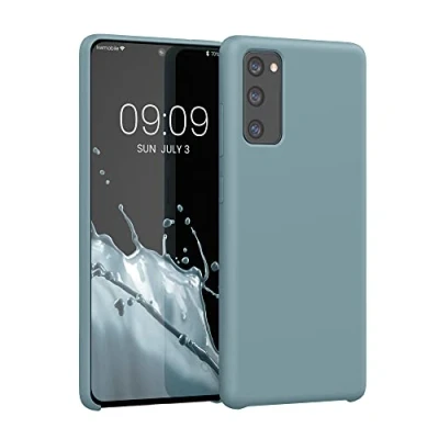 Abbildung von kwmobile Hülle kompatibel mit Samsung Galaxy S20 FE Silikon Handy Case Handyhülle weiche Oberfläche kabelloses Laden Arctic Night