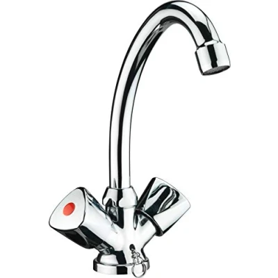 Abbildung von CORNAT Waschtischarmatur &quot;&quot;Lisa&quot; Verchromter Messingkörper Hohe Auslaufhöhe Schwenkbar&quot;, Ohne Ablaufgarnitur / Wasserhahn Bad Waschbecken Armatur/ Badarmatur