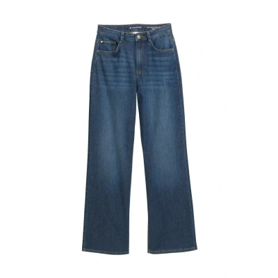 Abbildung von TOM TAILOR Damen 1043509 Jeans Wide Leg, 10120 Used Dark Stone Blue Denim, 29 W/32 L