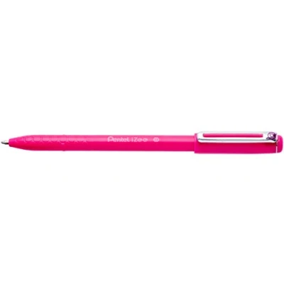 Abbildung von Pentel BX460 P Kugelschreiber IZee, Modell mit Kappe, Metallclip, 0, 5 mm Strichstärke, 12 Stück, Pink