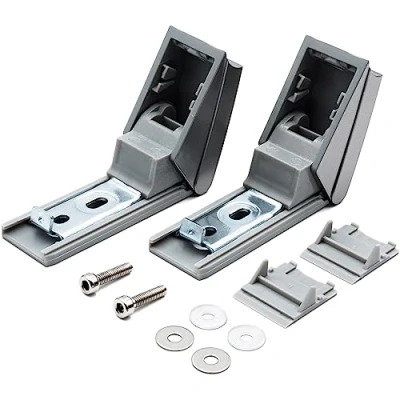 Abbildung von Türgriff Reparaturset Kühlschrank Scharnier für Türgriffe kompatibel/Ersatz Liebherr Reparatursatz 9590178 wie 9590190 Reparatur silber,Kunststoff,Metall