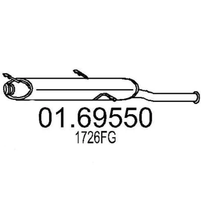 Abbildung von MTS 01.69550 Endschalldämpfer 1100 CITROËN: Xsara Kombi
