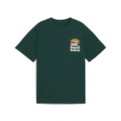 Abbildung von Puma Mid 90s Graphic T Shirt Teenager Für Herren Damen Kinder Mit Print Dark Myrtle Größe: 7 8Y