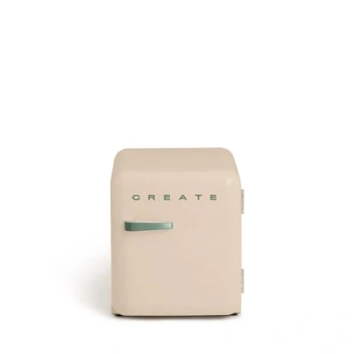 Abbildung von CREATE / Retro FRIDGE 50 SAGE/Kühlschrank in Sand, Griff Salbeigrün 85W, Minibar, eine Regalfläche, Design, 50cm, zwei Ablagen, 48L Fassungsvermögen, energiesparend, 50x44x49,8cm
