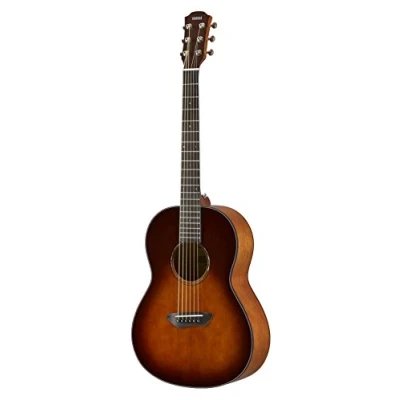 Abbildung von Yamaha CSF1MTBS Westerngitarre tobacco brown sunburst, Kompakte und elegante Akustikgitarre mit sattem Sound, Ideal für unterwegs, Inklusive Gitarrentasche, ¾ Mensur