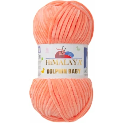Abbildung von Himalaya Strickfein Dolphin Baby Bulky Chenille Garn 80355 apricot Häkelwolle, 120 m (Einzel Pack, 1 St), Superbauschiges